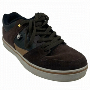 Dc Men's Brown Combo Leather Course 2 SE Low Top Skater Trainers US 12